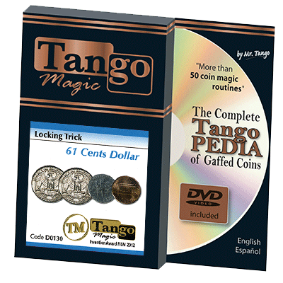 Locking Trick 61 cents (w/DVD)(2 Quarters, 1 Dime, 1 Penny) by Tango - Trick (D0130)-37655