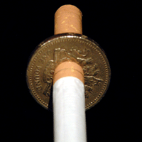 Cigarette thru £1 - Double Sided-39682