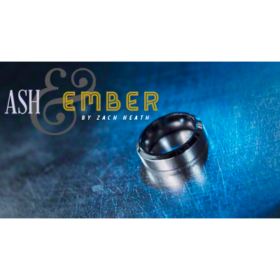 Ash and Ember Silver Beveled Size 8 (2 Rings) by Zach Heath-42167