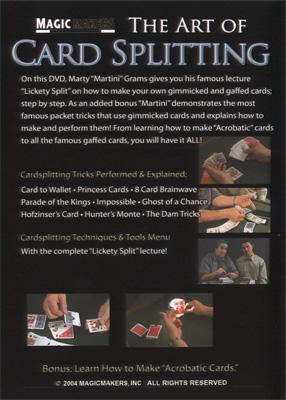 Art of Card Splitting by Magic Makers Inc. - DVD for £27.00 Magic Shop UK